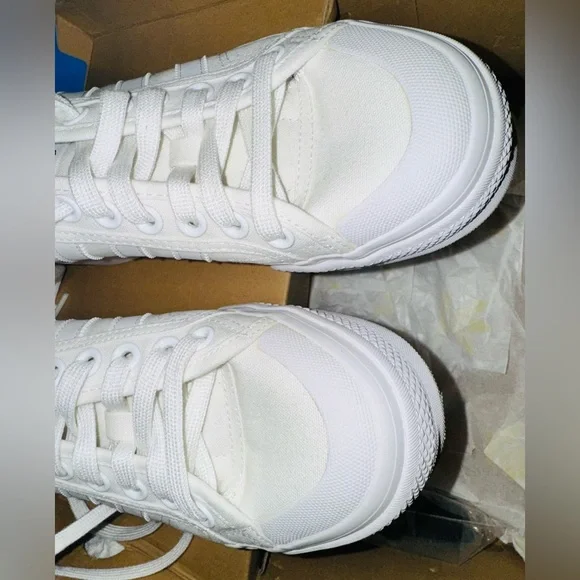 Adidas Platform White Canvas Sneakers - Picture 3 of 8